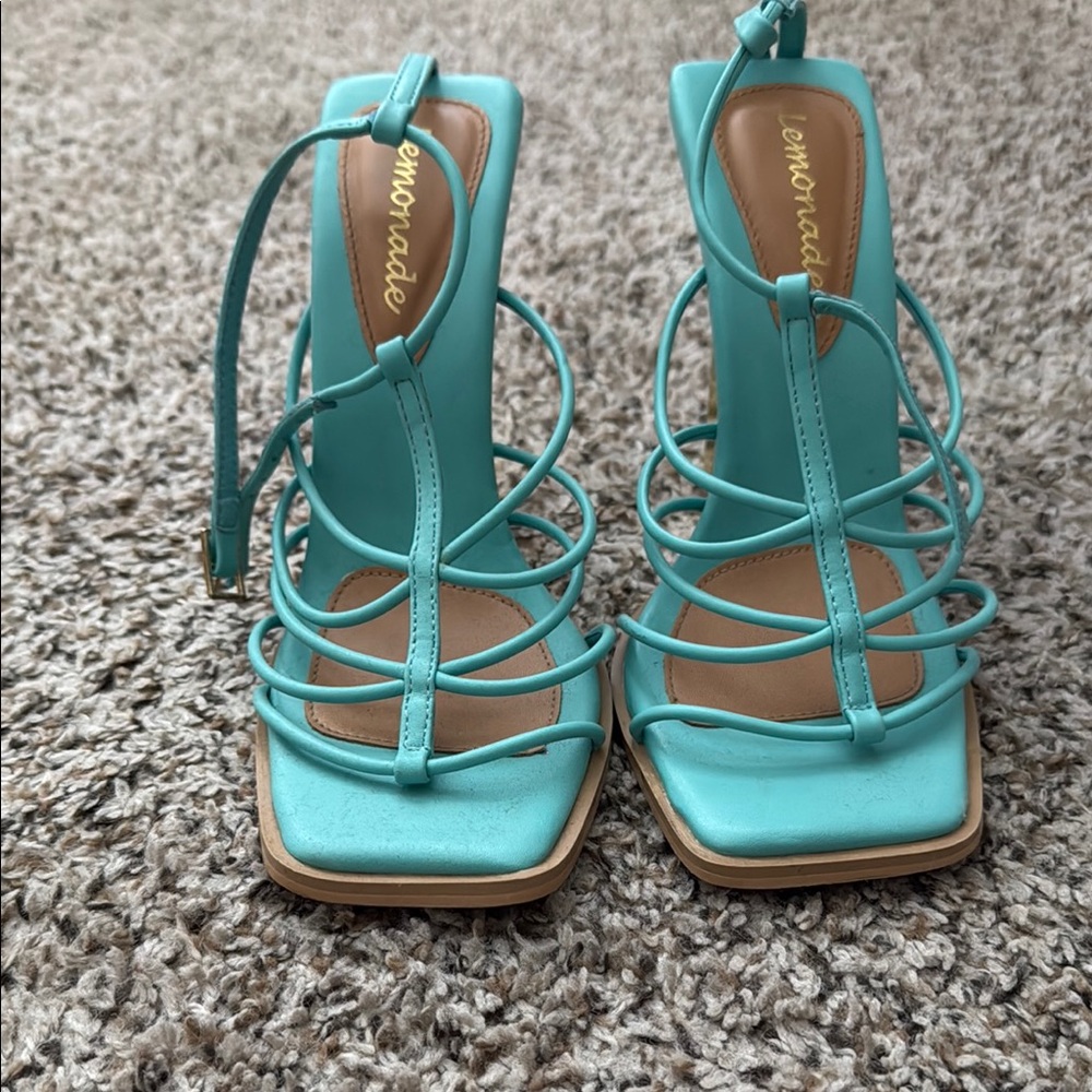 Lemonade Women's Turquoise Strappy Sandals